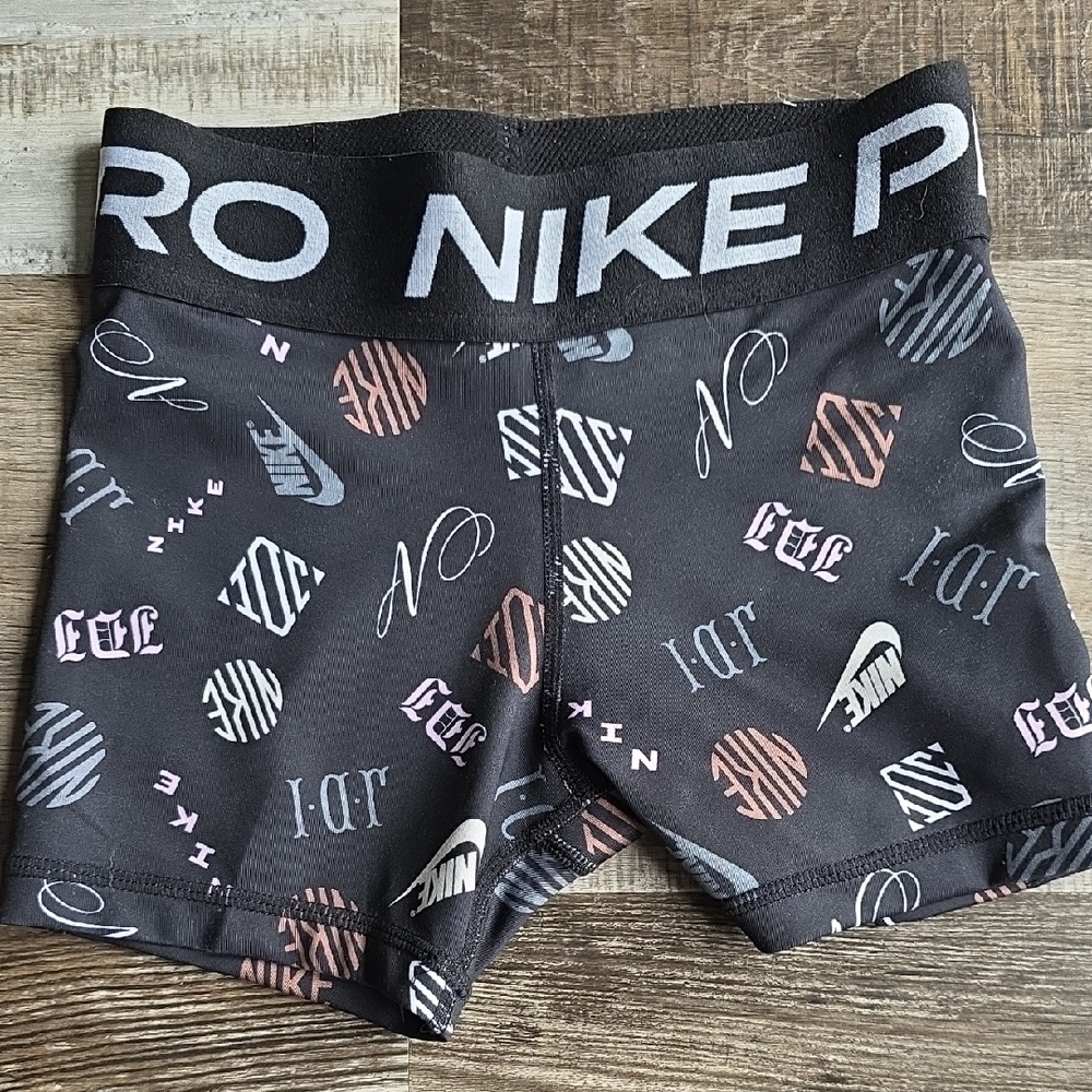 Nike Kids Black Patterned Shorts